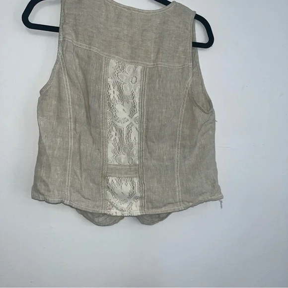 Coldwater Creek Light Tan Buttoned Tank Top - Picture 5 of 9